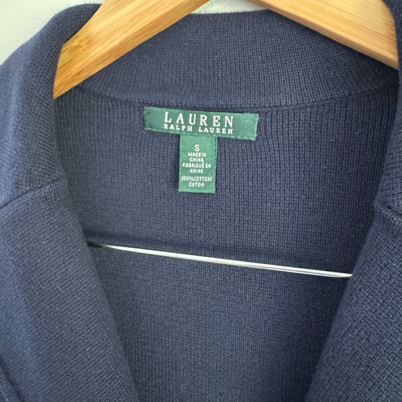 Lauren Ralph Lauren Navy Knit Blazer Jacket | Women’s Small - Picture 4 of 5